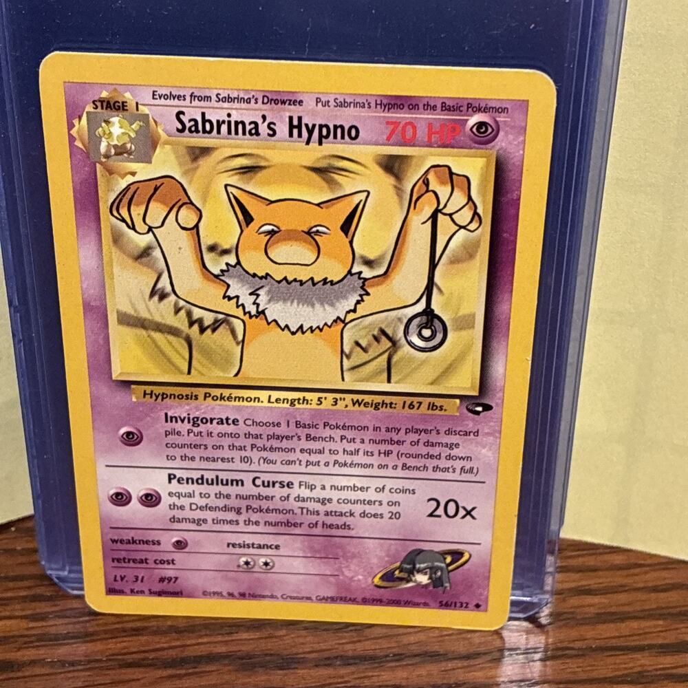 Pokémon Sabrina's Hypno Gym Challenge 56/132 Regular Uncommon Stage 1 70 HP PK48